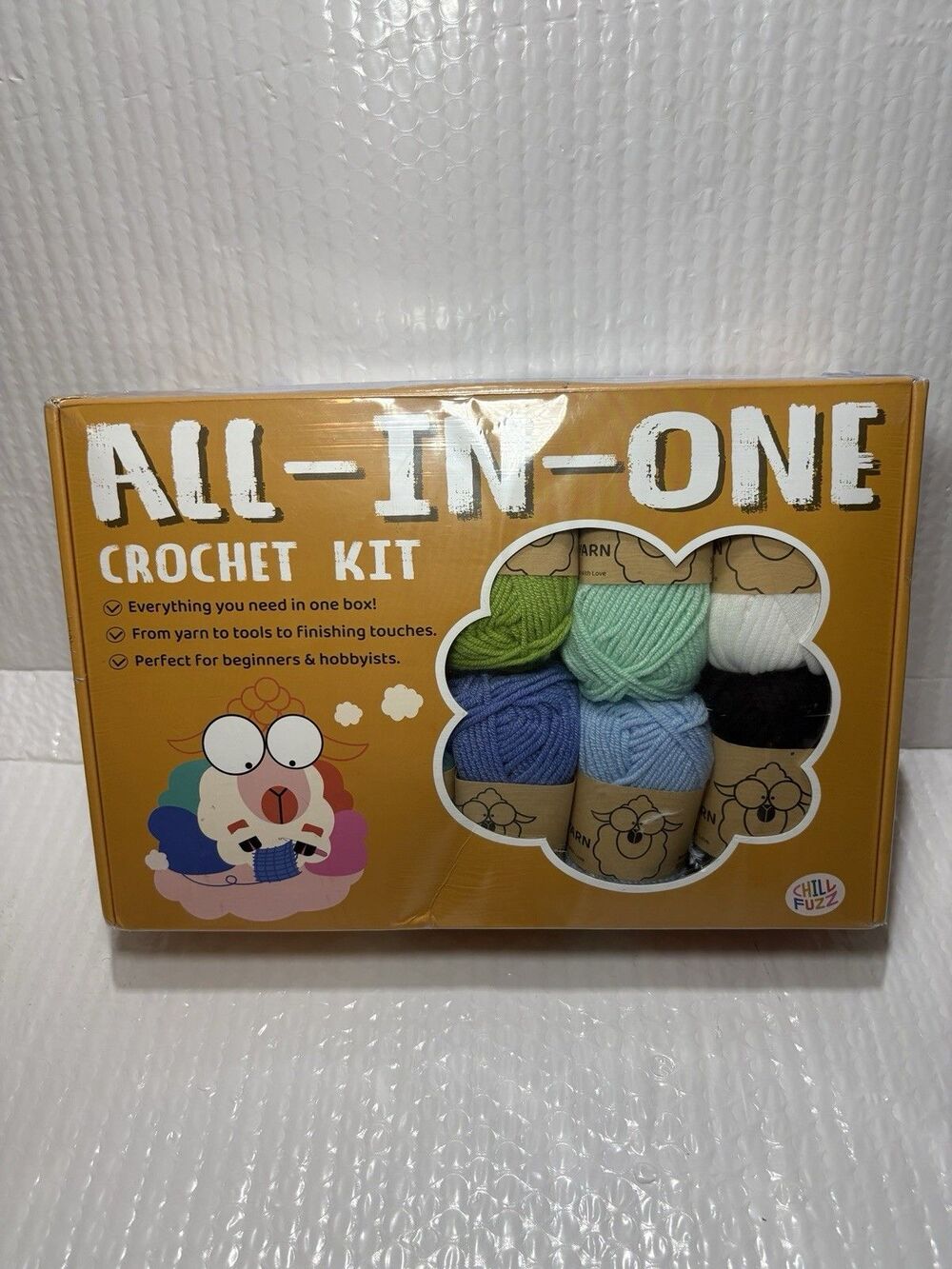 85 PCS Complete Crochet Kit Set Beginners Yarn Hooks Pattern Book Tutorials